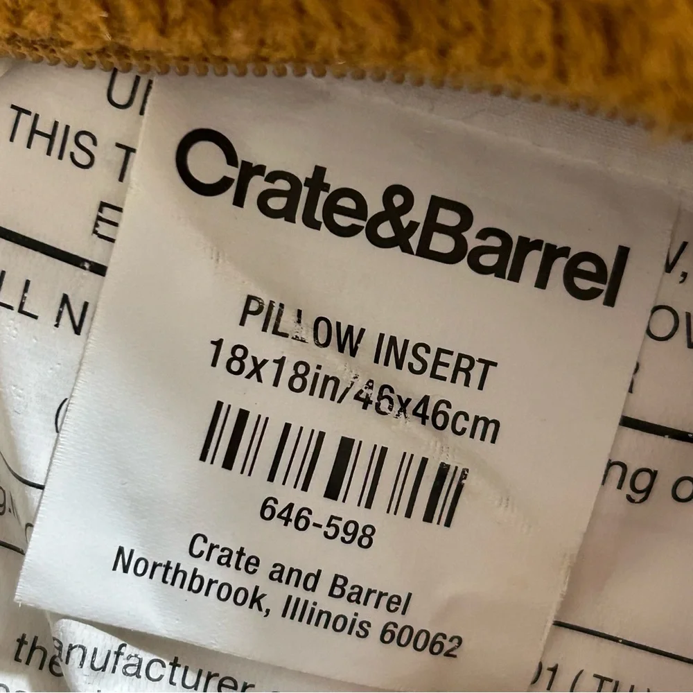Crate & Barrel Crewel Flowers Pillow